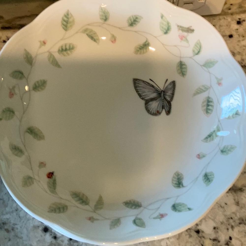 Lenox Butterfly Meadow Pasta /Salad Bowls - Picture 4 of 5